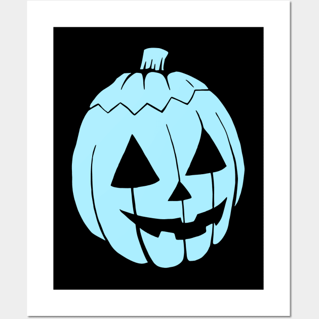 Blue Pumpkin Wall Art by MaterialGods